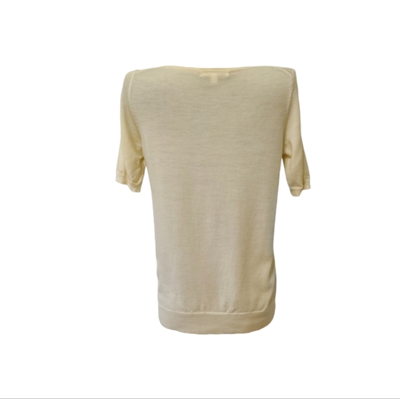 Uniqlo Cream Short Sleeve Sweater - Picture 5 of 7